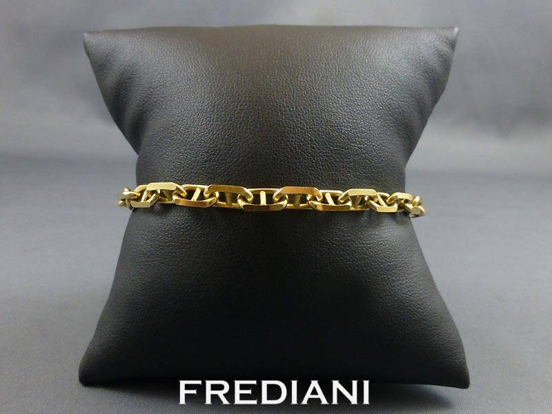 bracelet maille forcat marine en or jaune 18 carat