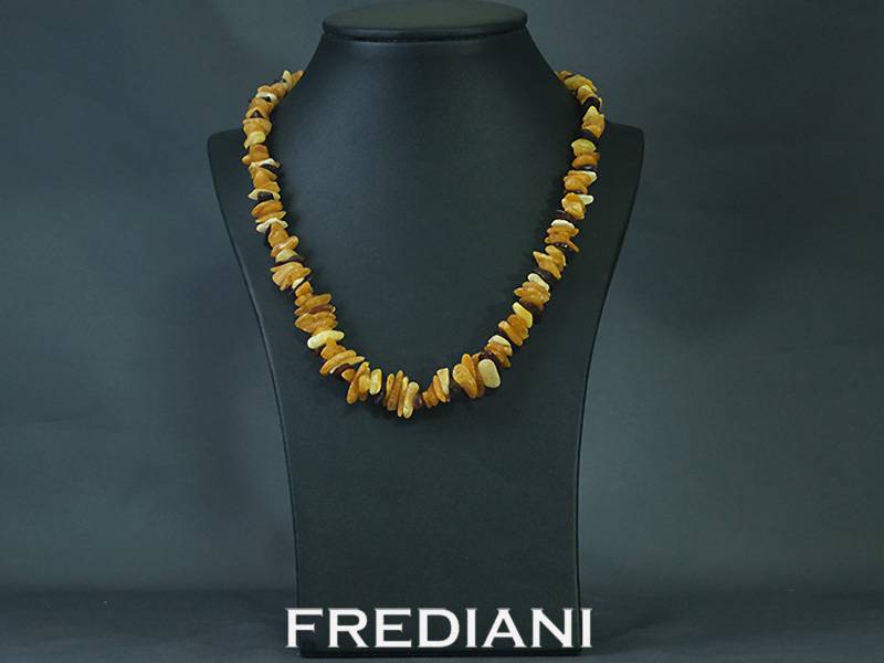 Collier en ambre baroque naturelle
