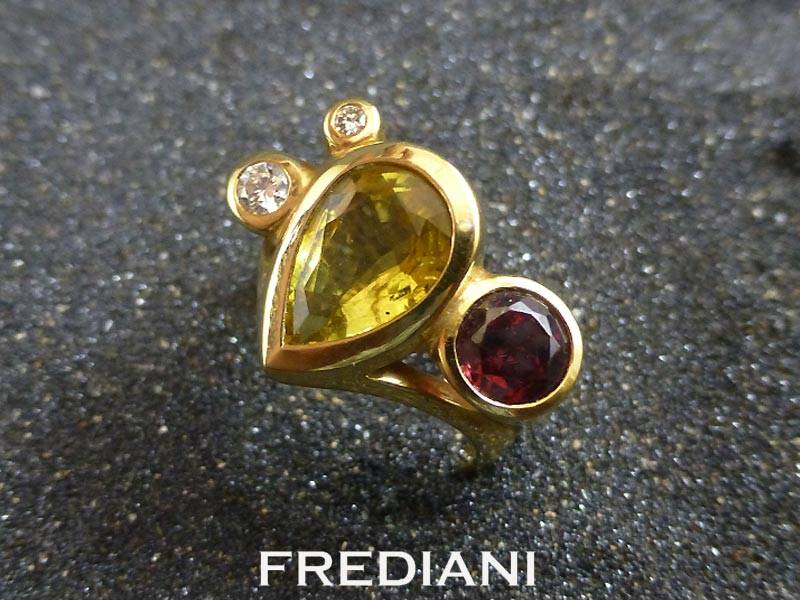 bague en or jaune et diamants a nice