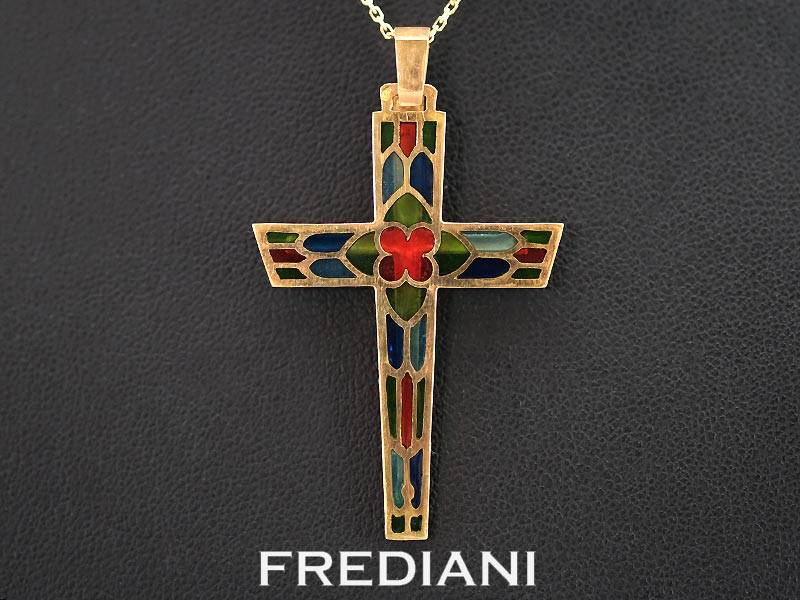 Pendentif en Or jaune et Email