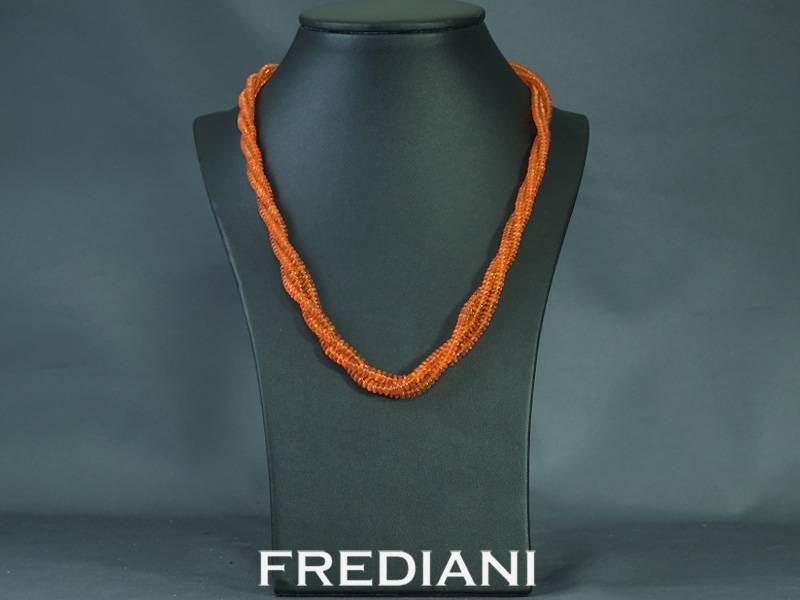 Collier 3 rangs en opales de feu du Méxique