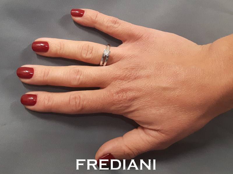 Solitaire en diamant en or blanc a nice