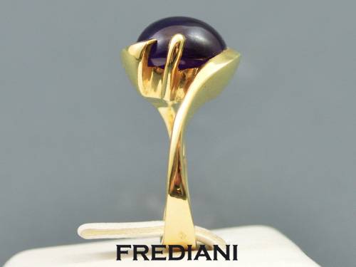 Bague en Or Jaune et Amethyste