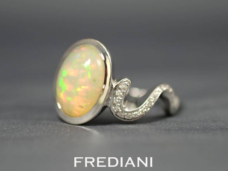 bague or blanc opale ethiopie wello et diamants