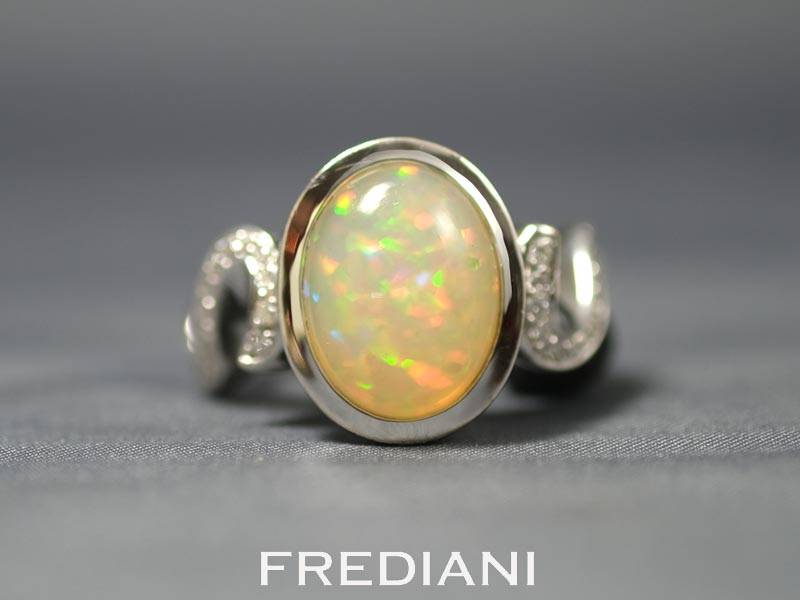 bague or blanc opale ethiopie wello et diamants