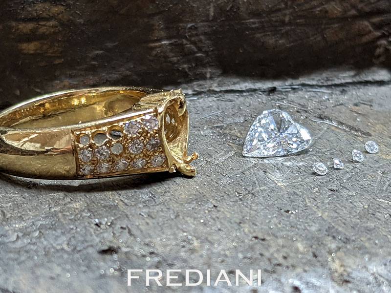 Les diamants commencent à être dessertis