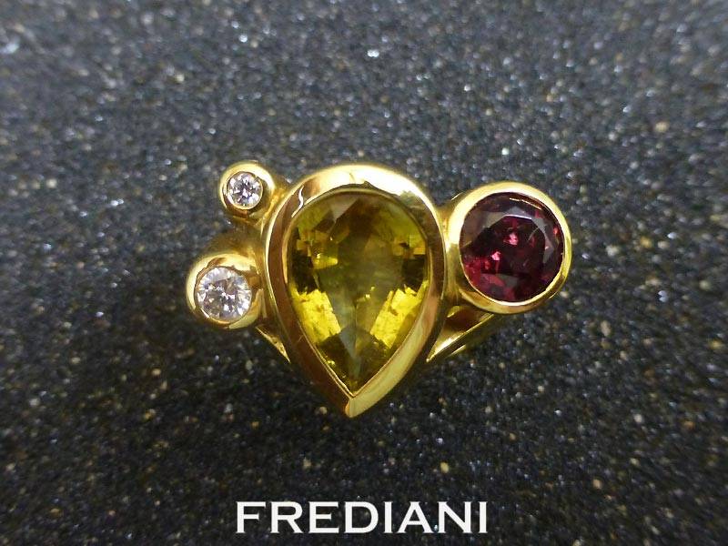 bague en or jaune et diamants a nice