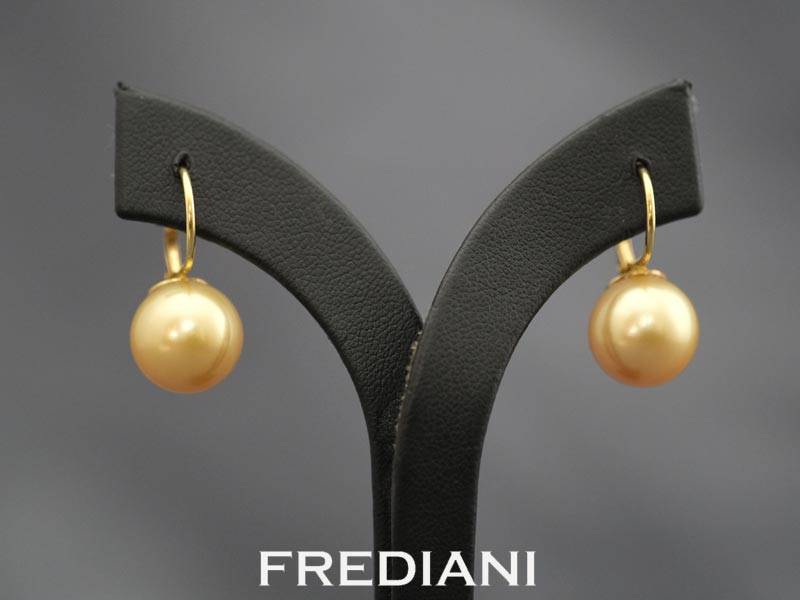 boucles d'oreilles en or jaune et perles gold de Palawan