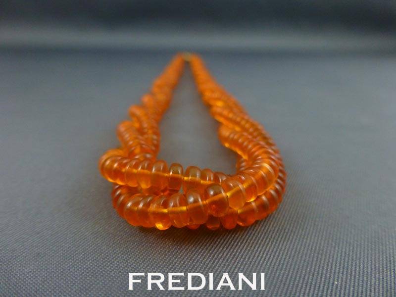 Collier 3 rangs en opales de feu du Méxique