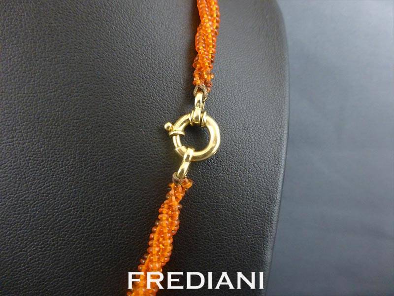 Collier 3 rangs en opales de feu du Méxique