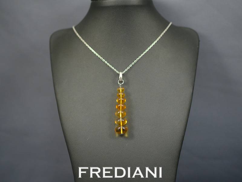 Pendentif en citrines dorées