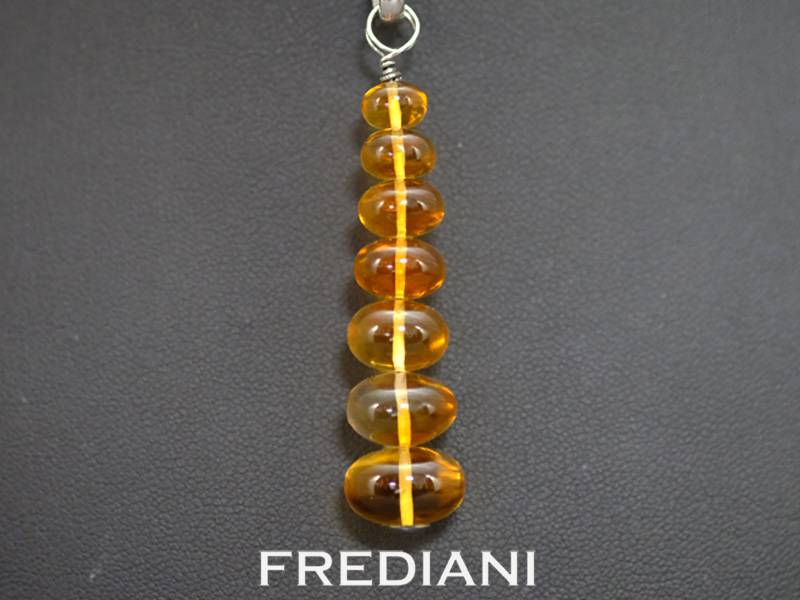 Pendentif en citrines dorées